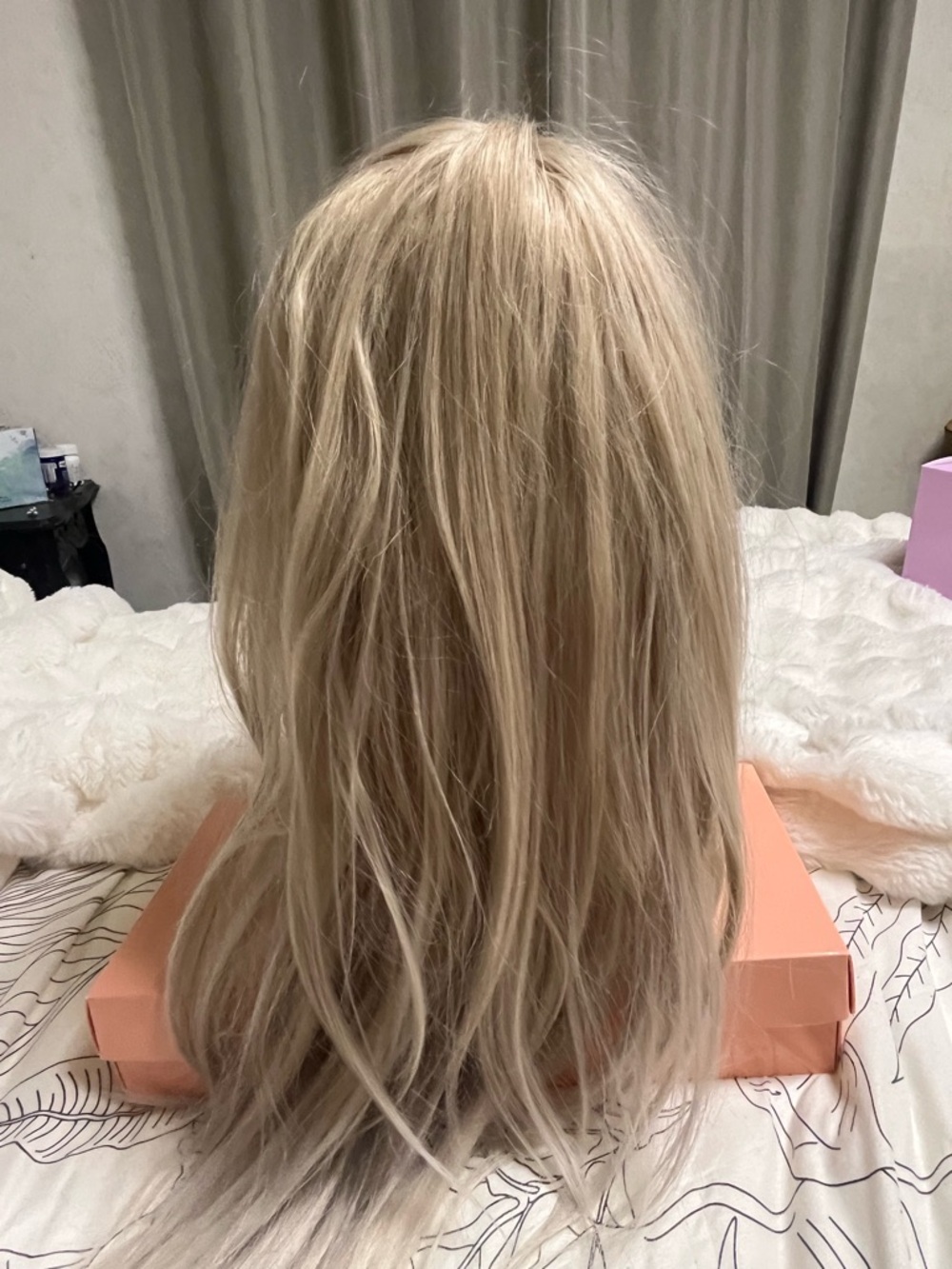 Blonde Long Straight Women's Hair Wig - Natural Ash Blonde